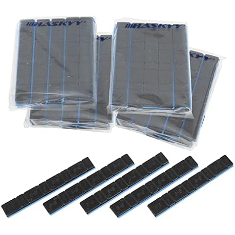 25 Bars of Black Balance Weights, Each With 4 x 5 g and 4 x 10 g - Adhesive Weights, Adhesive Bars Cover
