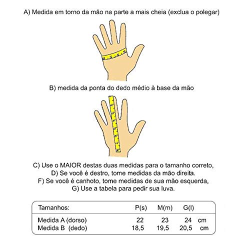 Luva de Academia Musculação Cross Fitness (P)