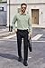 COOFANDY Mens Dress Shirts Long Sleeve Casual Button Down Shirts Formal Business Shirt Light Green