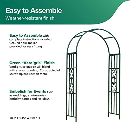 Gardman R361 Kensington Arch, 48" Wide X 74" High, Verdigris #TOP4