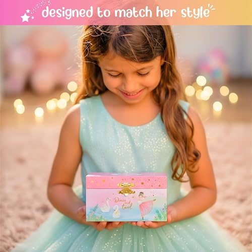 Image of Giggle & Honey Musical Ballerina Jewelry Box for Girls | Music Boxes for Little Girls | Toddler Jewelry Box for 4 Year Old Kids | Toys for Toddlers | Birthday Gifts for Kids 5, 6, 7, 8, 9 Years