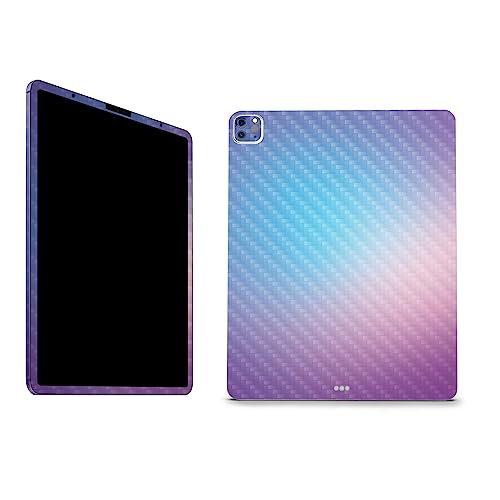 Image of MightySkins Carbon Fiber Skin Compatible with Apple iPad Pro 12.9 inch M2 6th Gen (2022) Full Wrap Kit - Royal Haze | Protective, Durable Textured Carbon Fiber Finish | Easy to Apply | Made in The USA