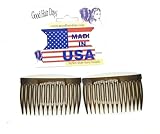 Good Hair Days Side Combs – 2 7/8″ Anti‑Slip Side Combs for All Hair Types, Bridal Jewelry & Daily Styling Accessory for Secure Updos – Tortoise Brown, Set of 2