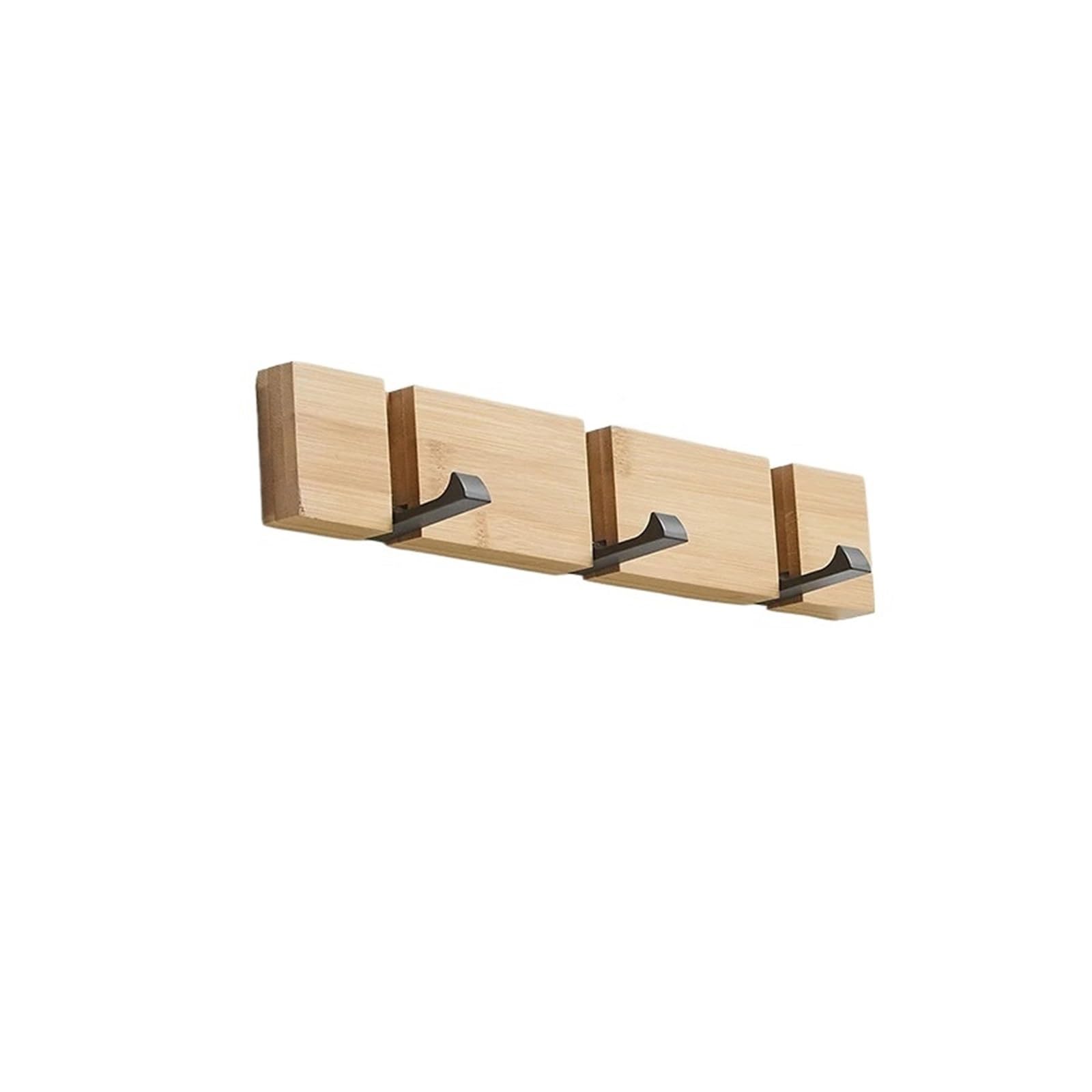 Hgbflty Color1 Door Hook Holder Foldable Wood Wall-Mounting Clothes Hooks Household Shelf Towel Coat Sundries Hook(Color1)