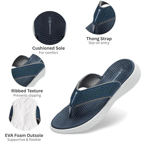 Alpine Swiss Miley Flip Flops for Women | Comfortable Outdoor Walking Thong Sandals | Lightweight, Stylish & Durable | Water-Resistant EVA Foam for Everyday Wear | Anti-slip outsole3