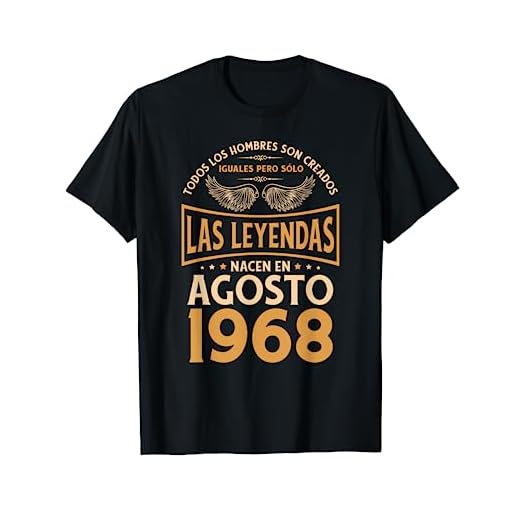 Cumpleaños Hombre Regalos Las Leyendas Agosto 1968 Camiseta