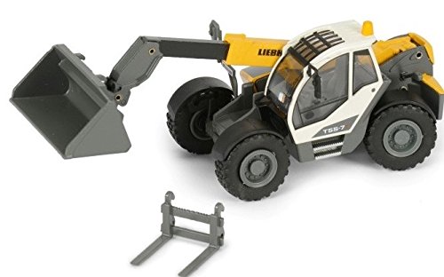 Télescopique LIEBHERR T55-7 d'occasion engin de chantier fourches godet