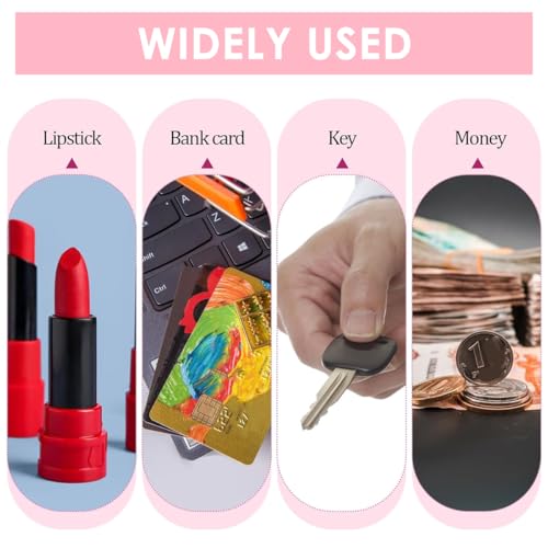 Image of PALAY 2Pcs Coin Pouch Mini Black Pink PU Leather Purse with Keychain