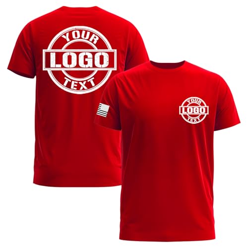 Custom T Shirts for Men Woman Customize Your Text Short Sleeve Customized Gifts Custom Shirt Unisex Tee Basic