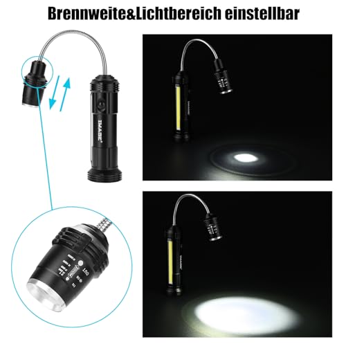 IMAGE Grill Licht 2 Stück magnetische Grilllampe mit Seitenleuchte Grillleuchte batteriebetrieben 360° drehbare LED Beleuchtung für BBQ Picknick Outdoor, Geschenke für Männer Papa Ehemann Vatertag