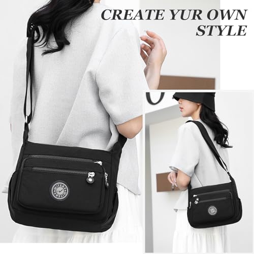 Bolso cruzado de nylon para mujer, impermeable y ligero miniatura 2