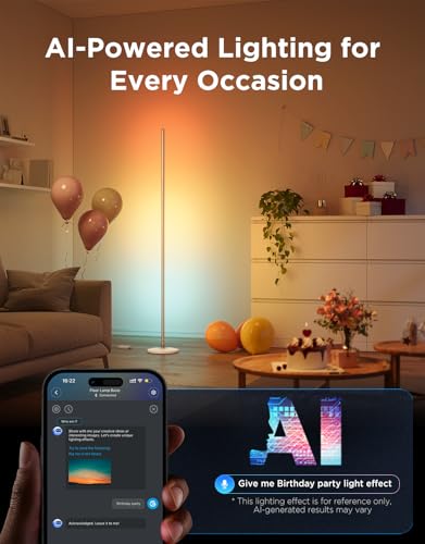 Govee RGBIC Floor Lamp, LED Corner Lamp Compatible with Alexa, Smart Modern Floor Lamp with Music Sync - Image 7