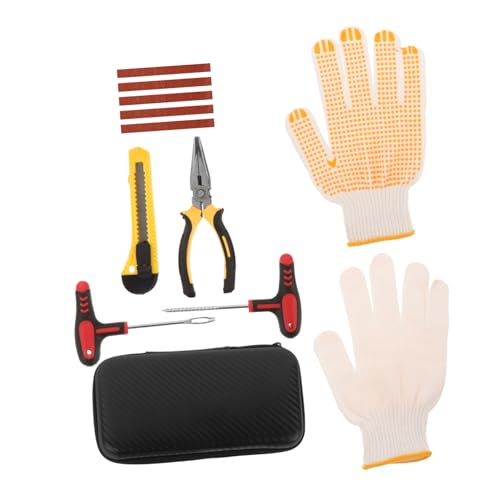 Holibanna 1 Set Tire Repair Kit Tire Plugs Heavy Duty Tubeless Tire Strips Tire Repair Plugs Tire Puncture Repair Kit Patch Kit Tubeless Rubber Repair Strip Bike Tire Plug Kit Steel