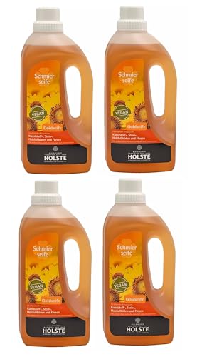 4er Pack HOLSTE Goldseife - flüssige Schmierseife, 4 x 1 Liter