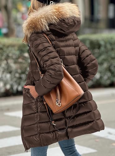PRETTYGARDEN Women's Long Winter Puffer Coats Hooded Zip Up Thickened Parka Down Jackets Trendy Fashion Warm Outerwear - Image 3