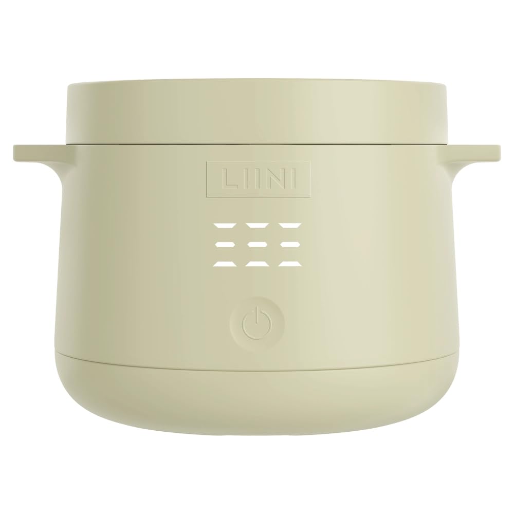 LIINI® 2.0 PRO Breiwärmer olive – Akku Babybreiwärmer, 50W, 10'000 mAh, Erwärmen per Knopfdruck, IP66, auslaufsicher, Edelstahlplatte, BPA-frei, USB-C Aluminiumkabel