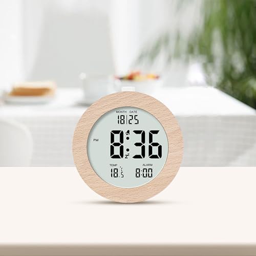 Reloj de escritorio a pilas pequeño con alarma para hogar y viaje 4
