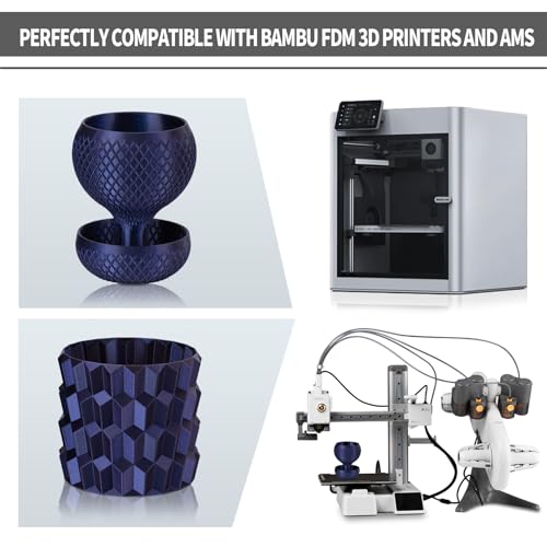 Image of TINMORRY Galaxy PETG Filament 1.75, Rapid PETG 3D Printer Filament, Compatible with Bambu FDM 3D Printer, 1 KG 1 Spool, Galaxy Jewel Blue