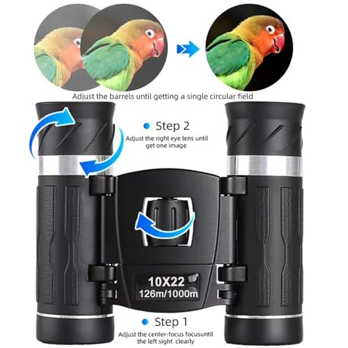 Binoculares compactos 10x22 portátiles para adultos y niños miniatura 4