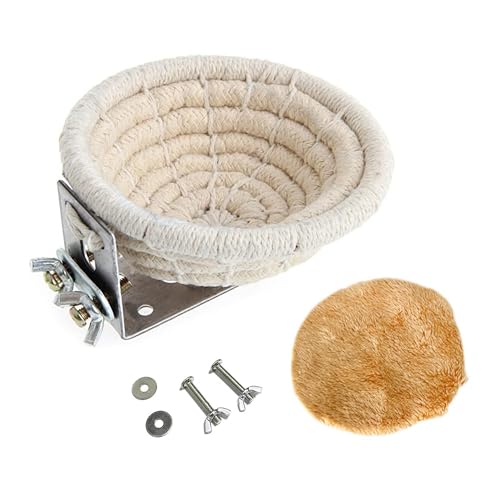 winmiya Cotton Bird House Bird Nest with Set dcrew for Budgie Parakeet Cockatiel Parakeet Conure Canary Finch Lovebird Small Parrot(Newly added blue velvet pad)