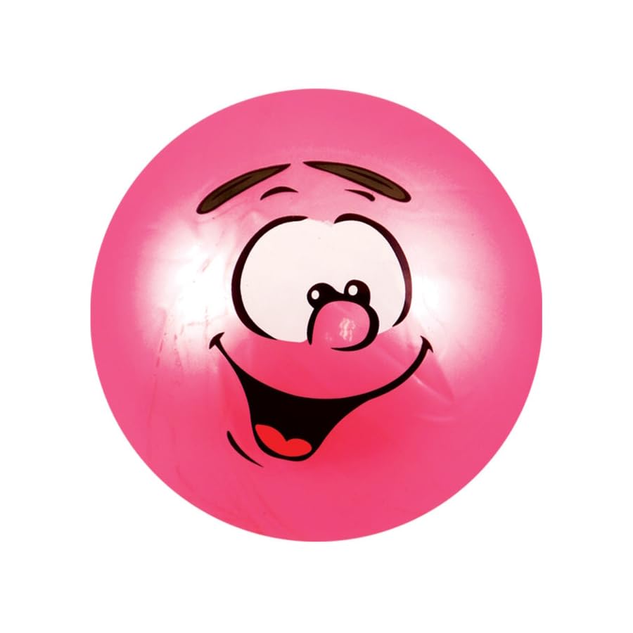 HENBRANDT Smelly Fruity Bouncy Balls 25cm Fruit Scent Large Bouncy Ball Smile Kids Ball Stress Bouncy Balls for Boys and Girls (Pink)