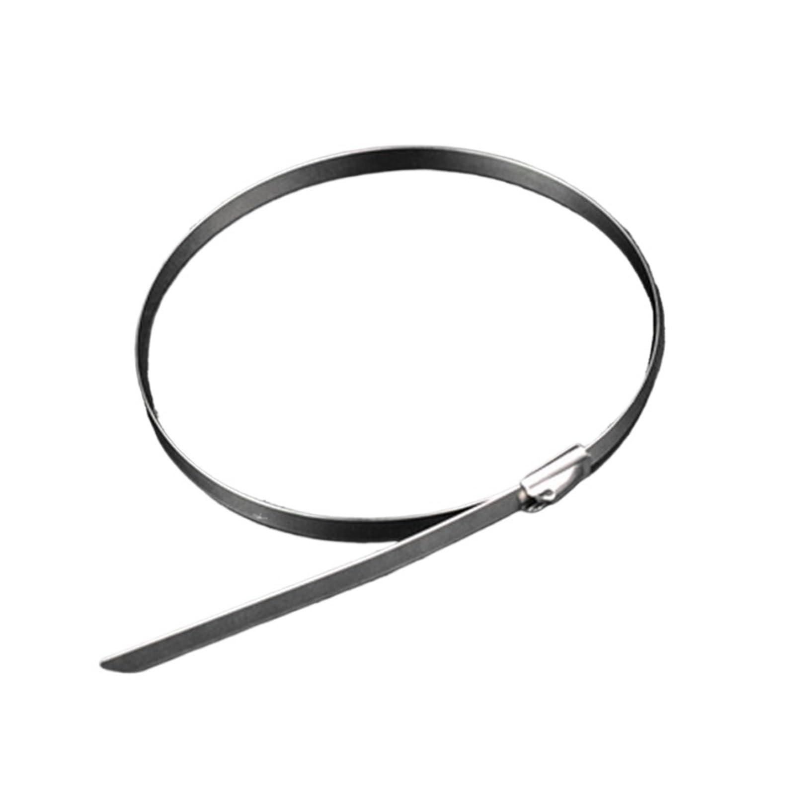Bdayek 4.6X500mm Cable Ties 100Pcs Ties 304 Stainless Steel Cable Length 500Mm Self-Locking Zip Tie Multi-Purpose Metal Exhaust Wrap Locking(4.6X500mm)