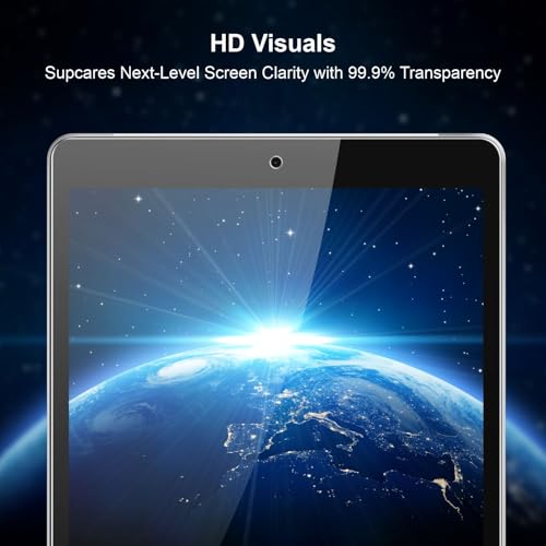 Image of SupCares Tempered Glass for iPad 9th, 8th, 7th,Generation 2019 (10.2 Inch) With Installation Kit | Military-Grade Gorilla Screen Protector | Edge to Edge Coverage | Transparent