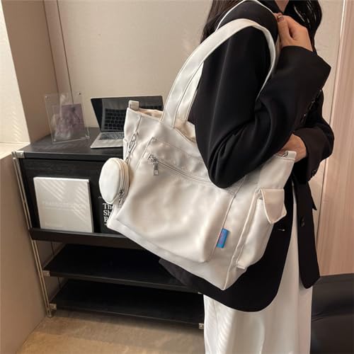 Tote Bags for Women, Large Capacity Canvas Bag, Crossbody Bag, Multi Pockets Handbag for Work Travel Shopping College4