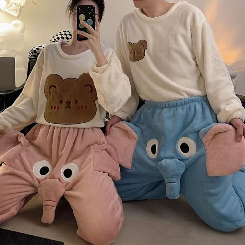 Elephant Trunk Pajama Pants Men, Unisex Adult Men's Funny Elephant Nose Pajama Bottoms4