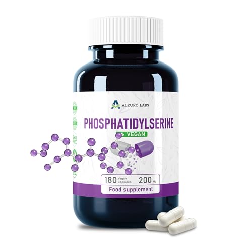 Alzuro Labs Phosphatidylserine | 200mg | 180 Vegan Capsules | Sunflower-Derived Soy-Free | 6-Month Supply | GMP & 3rd Party Lab Tested