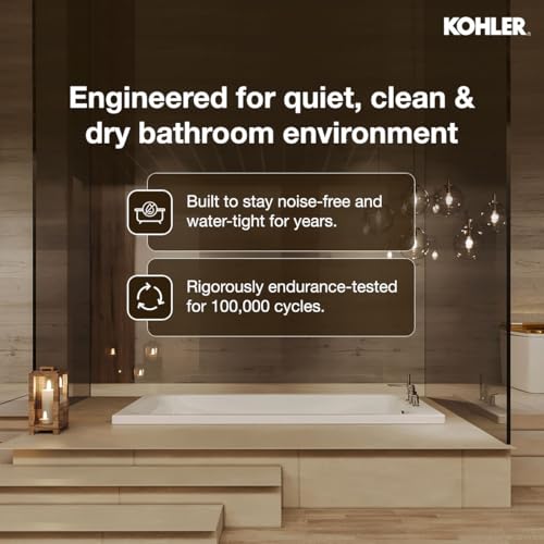 Image of Kohler Reach Bath tub for bathroom | Drop-in Acrylic Bathtub with Lumbar Support | Ergonomically-Crafted for Small & Medium Bathrooms | White, 1500mm