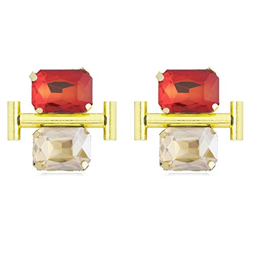 MOONDUSTGold Plated Fashionable Statement Stud Earrings (MD_13)