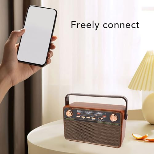 Radio portátil 4 en 1 AM FM con Bluetooth y batería recargable miniatura 6