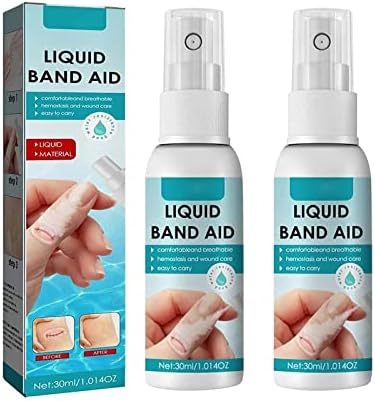 Zinbole Liquid Bandage Spray,Liquid Skin Bandage,Quick-Dry Spray Plasters for Wounds, Liquid Bandage Spray,for Minor Cuts, Scrapes, Wounds, Cracked Skin (2 PCS)