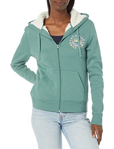 Amazon Essentials Disney | Marvel | Star Wars | Princess Womens Fleece Sherpa-Lined Full-Zip Hooded Sweatshirt Star Wars Tatooine Sun Small