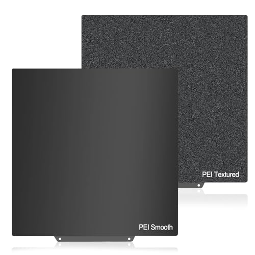 Image of 230x230mm Black PEI Double Sided Build Plate for Anycubic Kobra 2 /Kobra 2 Pro /Kobra 2 Neo /Kobra /Kobra Go, Smooth PEI+Textured PEI Spring Steel Plate Flexible Plate for Anycubic 3D Printer