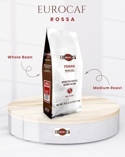 Eurocaf Miscela Rossa Café en grano tostado medio 2.2 lb miniatura 6