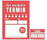 Bloc-notes rouge – Peut être utilisé comme cartes de rendez-vous pour coiffeur, cartes de rendez-vous cosmétiques, cartes de rendez-vous, salon de manucure, carnet de rendez-vous dentiste, cartes de rendez-vous, soins des pieds, etc.