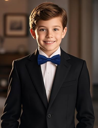 Toddler Bow Tie Solid Color Pre-tied Adjustable Bow Ties for Boys Kids Baby2