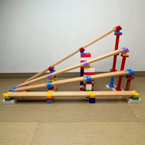 wooden train track accessories 20 pcs wooden track connector compatible with all major brands wood train track christmas birthday gift for boys girls train toys expansion pack for kids ages 3