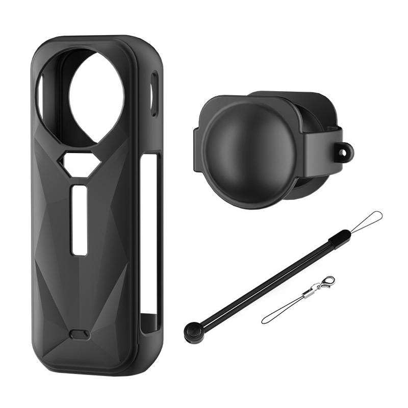 Image of Yantralay Soft Silicone Camera Case Body Cover with Lens Cap for Insta 360 ONE X5 | Shockproof, Anti-Scratch, Precise Fit Protective Case for X5 Action Camera Accessories