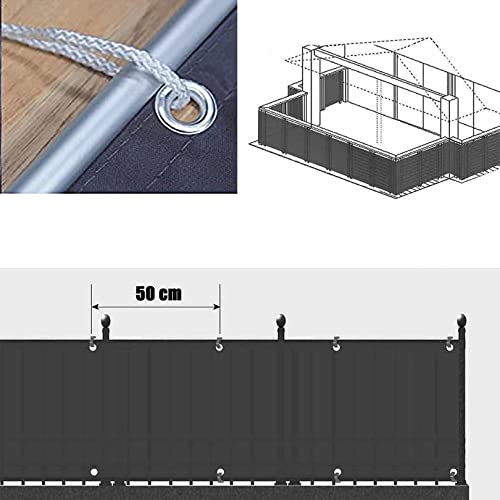 Voile d'ombrage 4.5x4.5m imperméable avec corde pour terrasse - 6