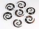 Fly Style 1 Stück Fake Piercing Spirale - Ohrring aus Horn, Knochen oder Holz mit Schraubverschluss, Materialwahl:Sonoholz