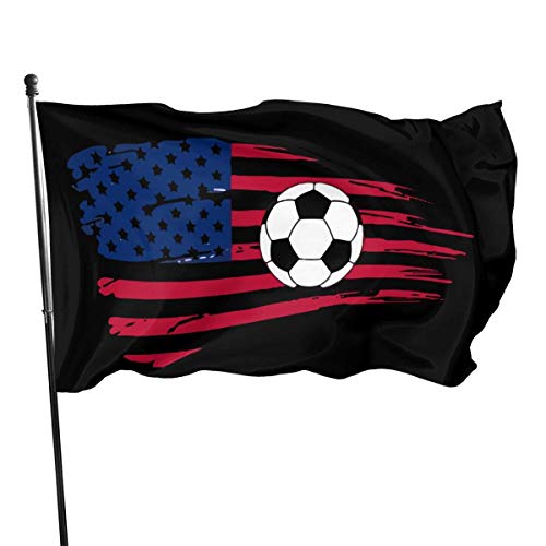 Preisvergleich Produktbild HooYa Gartenflagge Fußball im Freien / Hallenfußball USA Flagge Sport Einschichtige durchscheinende Flaggen (3 x 5 Fuß)