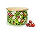 Sendez Salatschale mit Holzdeckel 20cm Glasschale Schale Schüssel Glasdose Salatschüssel Snackschale Schälchen Obstschale