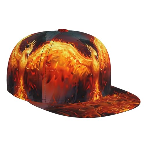 FLONTY Flame Phoenix Cap Baseball Caps Sun Hat Hip Hop Hat Adjustable Snap Back Hats for Men and Women