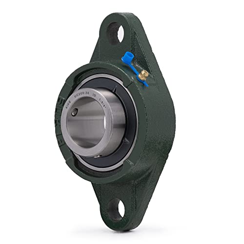 Image of XIKE 2 Pcs UCFL209-26 Bore 1-5 /8 inch Pillow Block Flange Mounted Ball Bearings.