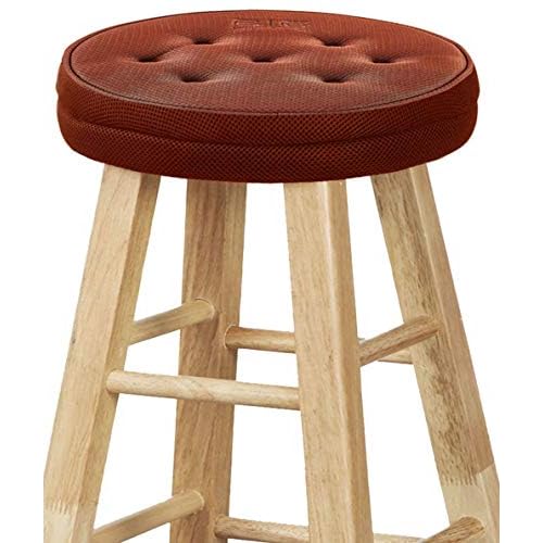 Big Hippo Bar Stool Cushions, Memory Foam Round Bar Stool Covers Nonslip Backing Seat Cover with Elastic Band 12inch Chair Pad Cushion(Brown – 1pc)