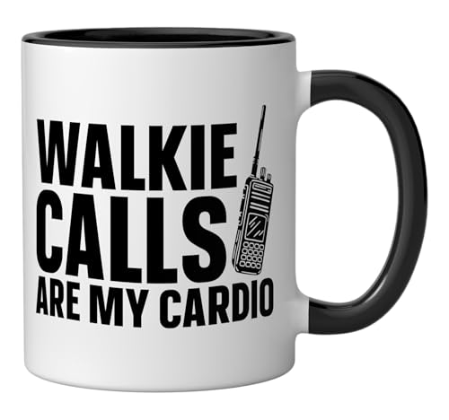 Mug cerámico Walkie Calls Are My Cardio negro/blanco miniatura 2