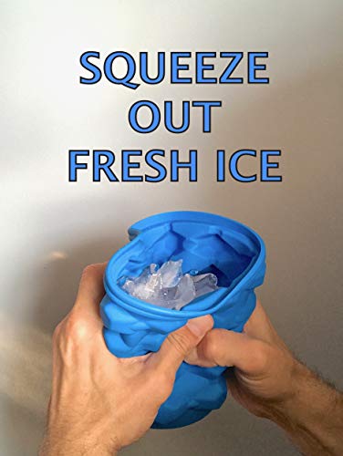 The Ultimate Ice Cube Maker Silicone Bucket With Lid Makes Small Size Nugget Ice Chips For Soft Drinks, Cocktail Ice, Wine On Ice, Crushed Ice Maker Cylinder Ice Trays, Ice Cup Maker Mold, Ice Holder #TOP4